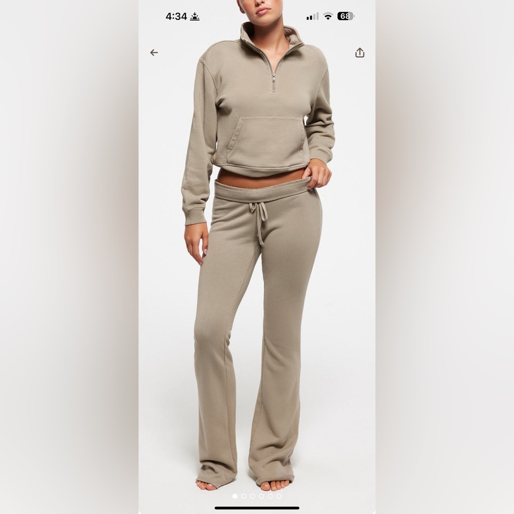Skims french terry low rise pants
